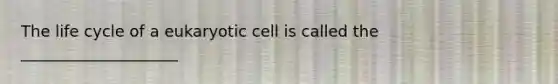 The life cycle of a eukaryotic cell is called the ____________________