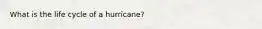 What is the life cycle of a hurricane?