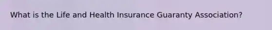 What is the Life and Health Insurance Guaranty Association?