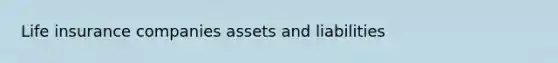 Life insurance companies assets and liabilities