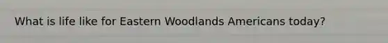 What is life like for Eastern Woodlands Americans today?