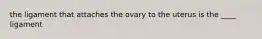 the ligament that attaches the ovary to the uterus is the ____ ligament