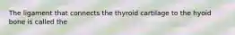 The ligament that connects the thyroid cartilage to the hyoid bone is called the