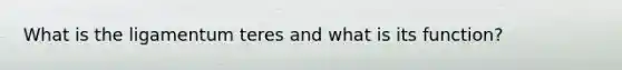 What is the ligamentum teres and what is its function?