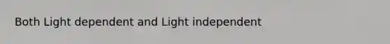 Both Light dependent and Light independent