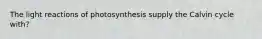 The light reactions of photosynthesis supply the Calvin cycle with?