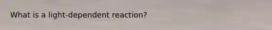 What is a light-dependent reaction?