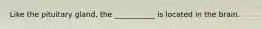Like the pituitary gland, the ___________ is located in the brain.