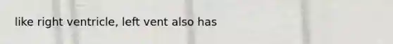 like right ventricle, left vent also has
