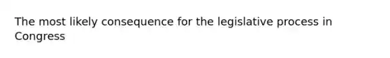 The most likely consequence for the legislative process in Congress