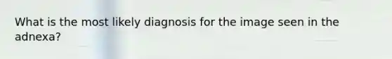 What is the most likely diagnosis for the image seen in the adnexa?