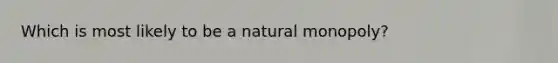 Which is most likely to be a natural monopoly?