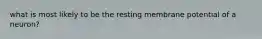 what is most likely to be the resting membrane potential of a neuron?