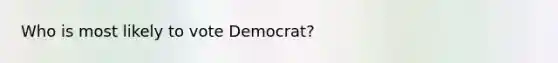 Who is most likely to vote Democrat?