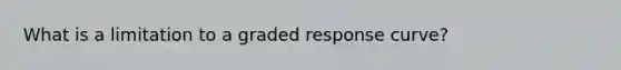 What is a limitation to a graded response curve?