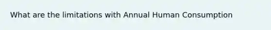 What are the limitations with Annual Human Consumption