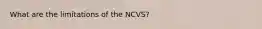 What are the limitations of the NCVS?