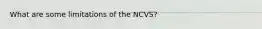 What are some limitations of the NCVS?