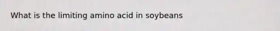 What is the limiting amino acid in soybeans