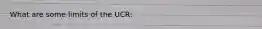 What are some limits of the UCR: