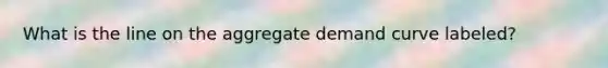 What is the line on the aggregate demand curve labeled?