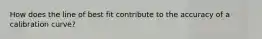 How does the line of best fit contribute to the accuracy of a calibration curve?