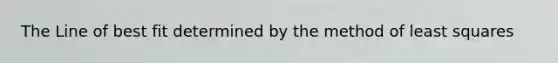 The Line of best fit determined by the method of least squares