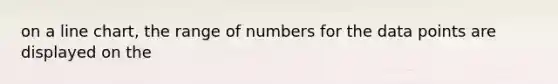 on a line chart, the range of numbers for the data points are displayed on the