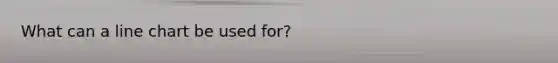 What can a line chart be used for?
