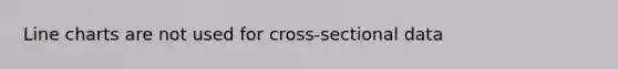 Line charts are not used for cross-sectional data