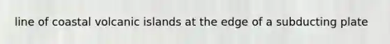line of coastal volcanic islands at the edge of a subducting plate