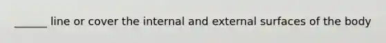 ______ line or cover the internal and external surfaces of the body