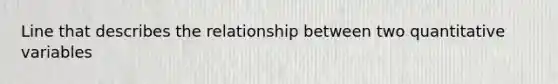 Line that describes the relationship between two quantitative variables