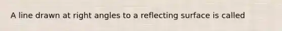 A line drawn at right angles to a reflecting surface is called