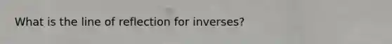 What is the line of reflection for inverses?