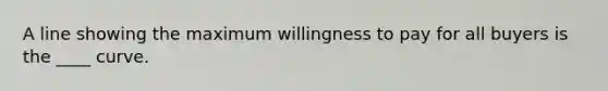 A line showing the maximum willingness to pay for all buyers is the ____ curve.