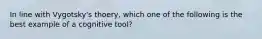 In line with Vygotsky's thoery, which one of the following is the best example of a cognitive tool?