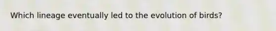 Which lineage eventually led to the evolution of birds?