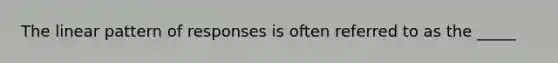 The linear pattern of responses is often referred to as the _____