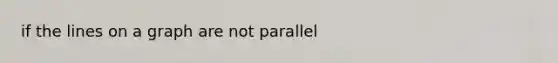 if the lines on a graph are not parallel