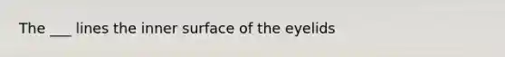 The ___ lines the inner surface of the eyelids