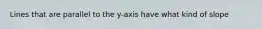 Lines that are parallel to the y-axis have what kind of slope
