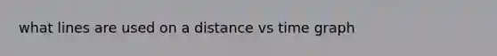 what lines are used on a distance vs time graph