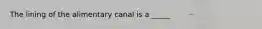 The lining of the alimentary canal is a _____