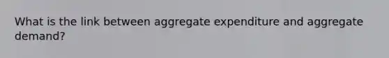 What is the link between aggregate expenditure and aggregate demand?