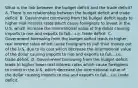 What is the link between the budget deficit and the trade deficit? A. There is no relationship between the budget deficit and trade deficit. B. Government borrowing from the budget deficit leads to higher real interest rates which cause foreigners to invest in the U.S. which increase the international value of the dollar causing imports to rise and exports to fall....i.e. trade deficit. C. Government borrowing from the budget deficit leads to higher real interest rates which cause foreigners to pull their money out of the U.S. due to its cost which decrease the international value of the dollar causing imports to rise and exports to fall....i.e. trade deficit. D. Government borrowing from the budget deficit leads to higher lower real interest rates which cause foreigners to invest in the U.S. which decrease the international value of the dollar causing imports to rise and exports to fall....i.e. trade deficit.