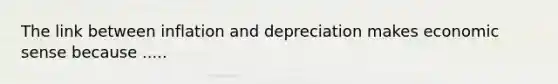 The link between inflation and depreciation makes economic sense because .....