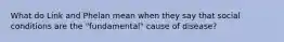 What do Link and Phelan mean when they say that social conditions are the "fundamental" cause of disease?