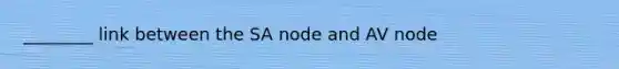 ________ link between the SA node and AV node