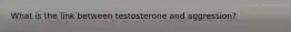 What is the link between testosterone and aggression?